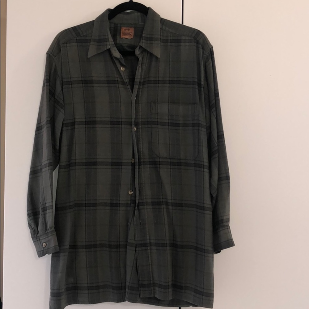 oversized green flannel